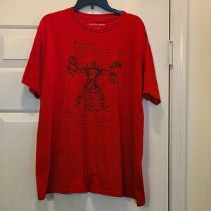 Deadpool Marvel Superhero Aliases Graphic Print T-Shirt Men's Size XXL Red Color